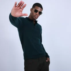 Maison Montagut Pulls>Pull Col Polo En Cachemire - Billy