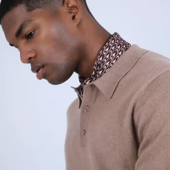 Maison Montagut Pulls>Pull Col Polo En Cachemire - Billy
