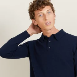 Maison Montagut Polos>Pull Col Polo En Cachemire - Billy