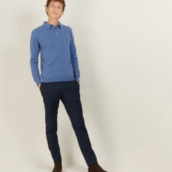 Maison Montagut Polos>Pull Col Polo En Cachemire - Billy