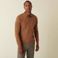 Maison Montagut Pulls>Pull Col Polo En Cachemire - Emerson