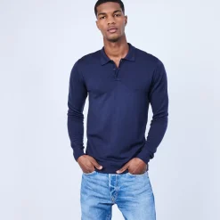 Maison Montagut Polos>Pull Col Polo En Laine Merinos - Lino
