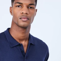 Maison Montagut Polos>Pull Col Polo En Laine Merinos - Lino