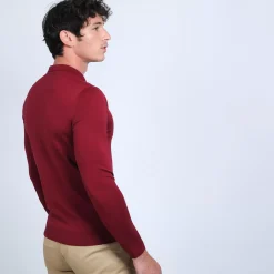 Maison Montagut Polos>Pull Col Polo En Laine Merinos - Beni