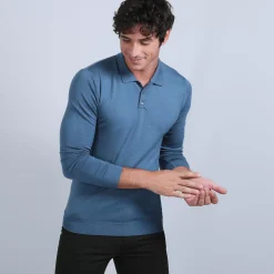 Maison Montagut Polos>Pull Col Polo En Laine Merinos - Beni