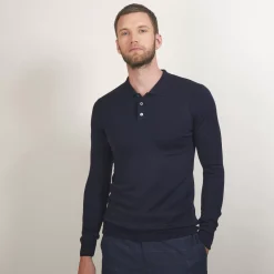 Maison Montagut Polos>Pull Col Polo En Laine Merinos - Beni