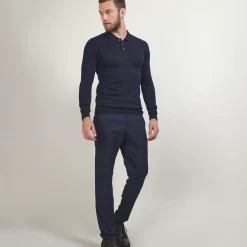 Maison Montagut Polos>Pull Col Polo En Laine Merinos - Beni