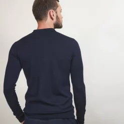 Maison Montagut Polos>Pull Col Polo En Laine Merinos - Beni