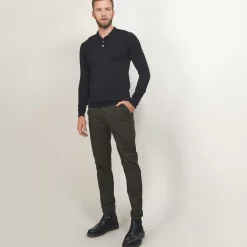 Maison Montagut Polos>Pull Col Polo En Laine Merinos - Beni