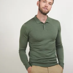 Maison Montagut Polos>Pull Col Polo En Laine Merinos - Beni