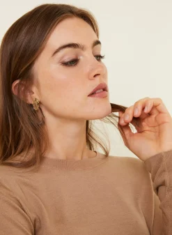 Maison Montagut Pulls>Pull Col Rond A Point Jersey En Laine Merinos - Asena