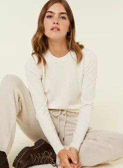 Maison Montagut Pulls>Pull Col Rond A Point Jersey En Laine Merinos - Asena