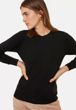Maison Montagut Pulls>Pull Col Rond A Point Jersey En Laine Merinos - Asena