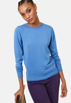 Maison Montagut Pulls>Pull Col Rond A Point Jersey En Laine Merinos - Asena
