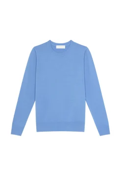 Maison Montagut Pulls>Pull Col Rond A Point Jersey En Laine Merinos - Asena