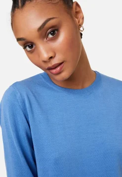 Maison Montagut Pulls>Pull Col Rond A Point Jersey En Laine Merinos - Asena