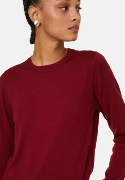 Maison Montagut Pulls>Pull Col Rond A Point Jersey En Laine Merinos - Asena