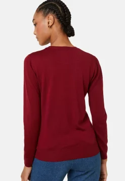 Maison Montagut Pulls>Pull Col Rond A Point Jersey En Laine Merinos - Asena