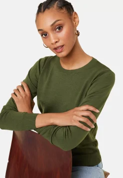 Maison Montagut Pulls>Pull Col Rond A Point Jersey En Laine Merinos - Asena