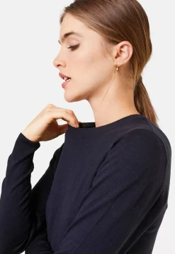 Maison Montagut Pulls>Pull Col Rond A Point Jersey En Laine Merinos - Asena