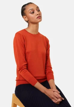 Maison Montagut Pulls>Pull Col Rond A Point Jersey En Laine Merinos - Asena