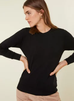 Maison Montagut Pulls>Pull Col Rond A Point Jersey En Laine Merinos - Asena