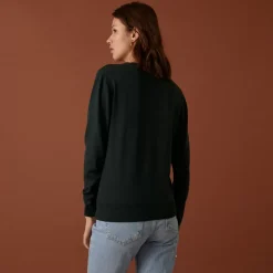 Maison Montagut Pulls>Pull Col Rond A Point Jersey En Laine Merinos - Asena