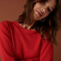 Maison Montagut Pulls>Pull Col Rond A Point Jersey En Laine Merinos - Asena