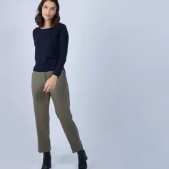 Maison Montagut Pulls>Pull Col Rond Avec Fentes En Laine Merinos - Betina