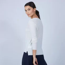 Maison Montagut Pulls>Pull Col Rond Avec Fentes En Laine Merinos - Betina