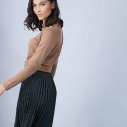 Maison Montagut Pulls>Pull Col Rond Avec Fentes En Laine Merinos - Betina