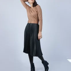 Maison Montagut Pulls>Pull Col Rond Avec Fentes En Laine Merinos - Betina