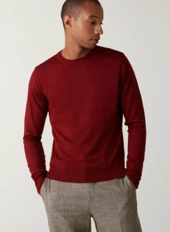 Maison Montagut Pulls>Pull Col Rond Avec Logo En Laine Merinos - Eddie