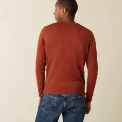 Maison Montagut Pulls>Pull Col Rond Avec Logo En Laine Merinos - Eddie