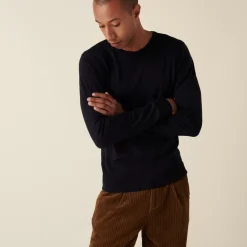 Maison Montagut Pulls>Pull Col Rond Avec Logo En Laine Merinos - Eddie