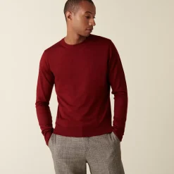 Maison Montagut Pulls>Pull Col Rond Avec Logo En Laine Merinos - Eddie