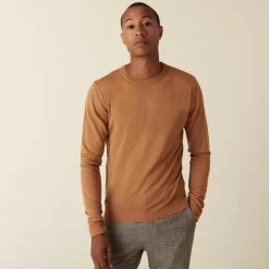 Maison Montagut Pulls>Pull Col Rond Avec Logo En Laine Merinos - Eddie