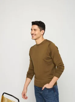Maison Montagut Pulls>Pull Col Rond Avec Logo En Laine Merinos - Eddie