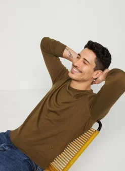 Maison Montagut Pulls>Pull Col Rond Avec Logo En Laine Merinos - Eddie