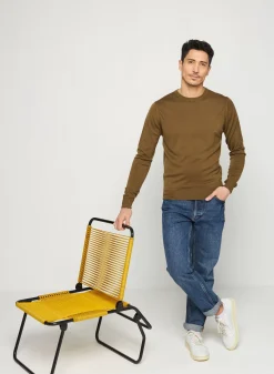 Maison Montagut Pulls>Pull Col Rond Avec Logo En Laine Merinos - Eddie