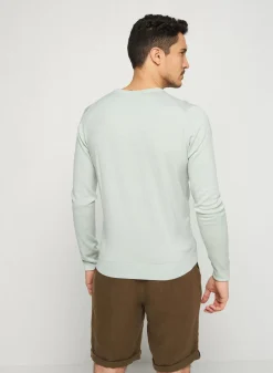 Maison Montagut Pulls>Pull Col Rond Avec Logo En Laine Merinos - Eddie