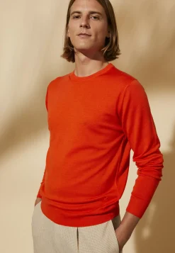 Maison Montagut Pulls>Pull Col Rond Avec Logo En Laine Merinos - Eddie