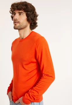 Maison Montagut Pulls>Pull Col Rond Avec Logo En Laine Merinos - Eddie