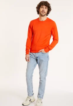 Maison Montagut Pulls>Pull Col Rond Avec Logo En Laine Merinos - Eddie