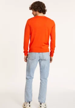 Maison Montagut Pulls>Pull Col Rond Avec Logo En Laine Merinos - Eddie