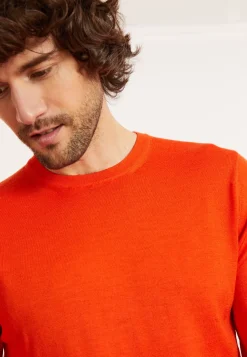 Maison Montagut Pulls>Pull Col Rond Avec Logo En Laine Merinos - Eddie