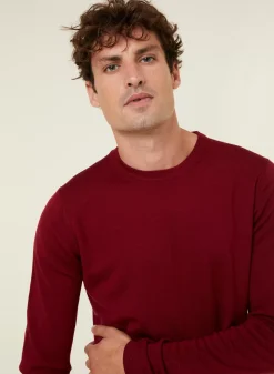 Maison Montagut Pulls>Pull Col Rond Avec Logo En Laine Merinos - Eddie