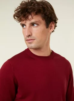 Maison Montagut Pulls>Pull Col Rond Avec Logo En Laine Merinos - Eddie