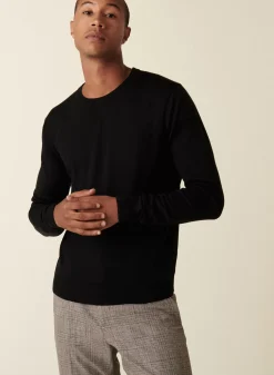 Maison Montagut Pulls>Pull Col Rond Avec Logo En Laine Merinos - Eddie