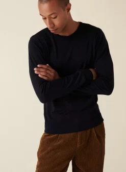 Maison Montagut Pulls>Pull Col Rond Avec Logo En Laine Merinos - Eddie
